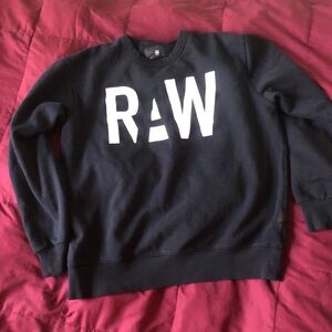 G-Star RAW Men's Black Crewneck Sweater